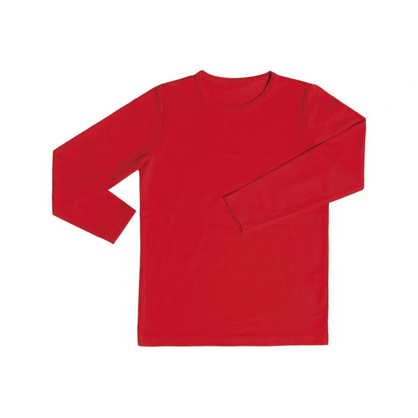t-shirt paricollo in jersey con manica lunga per divise scolastiche